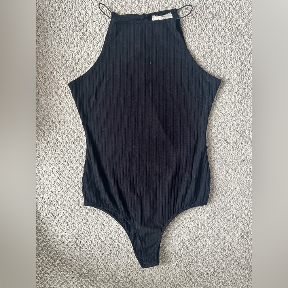 Sezane Lizzie Bodysuit in black